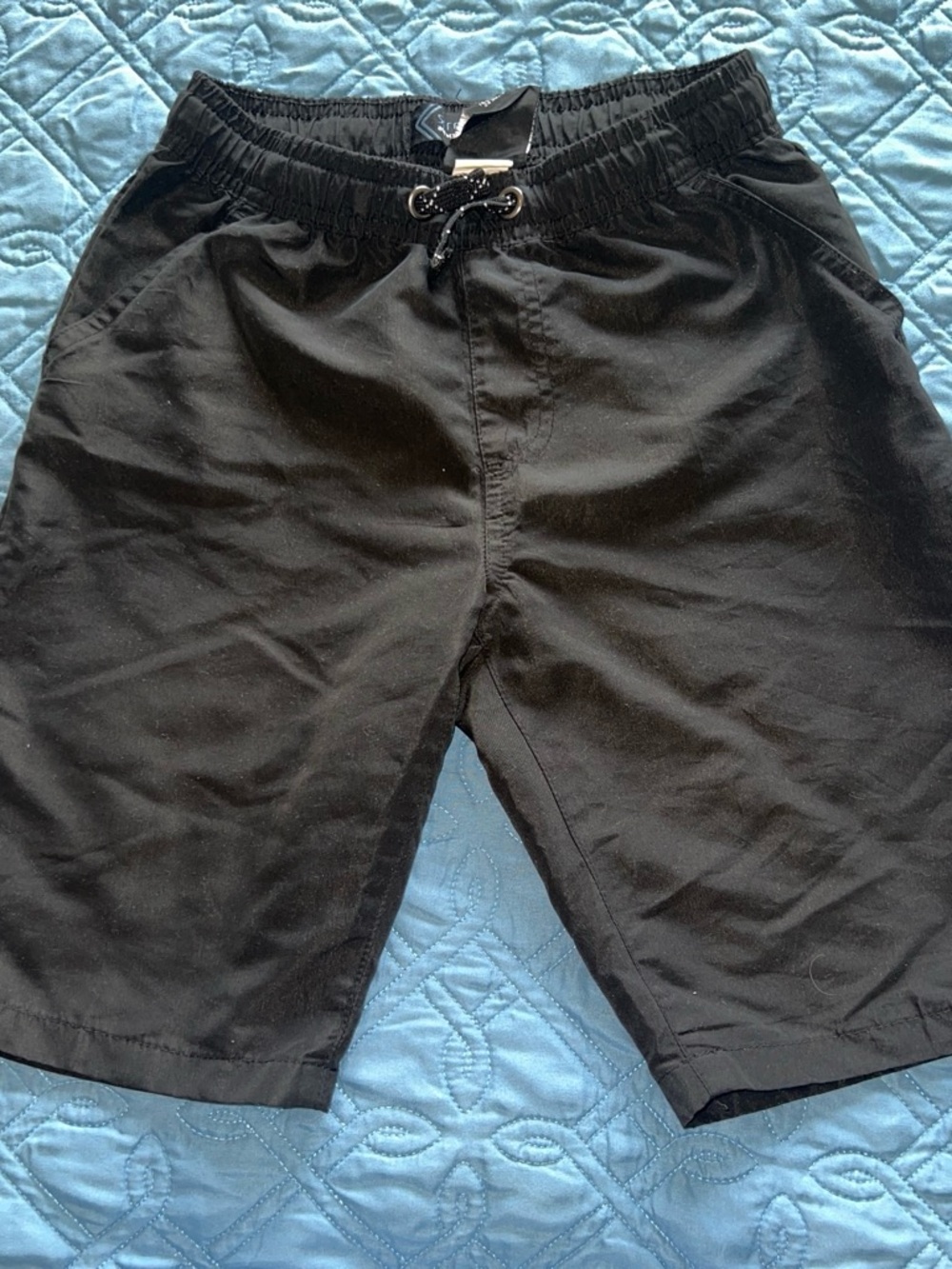 Kids Black Drawstring Shorts - Brand Unknown
